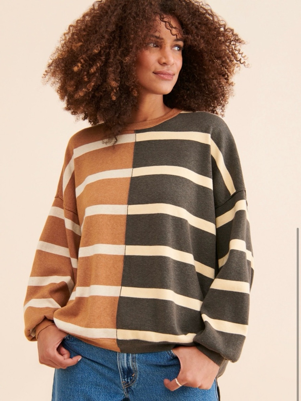Free People Uptown Stripe Pullover